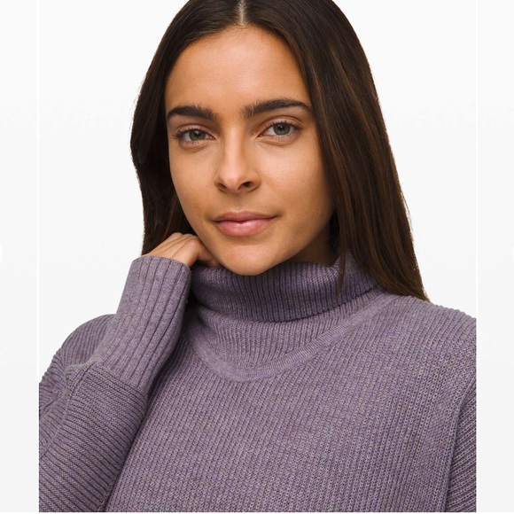 LULULEMON Cozy Calling Turtleneck Sweater - Heathered  Purple - Picture 2 of 12